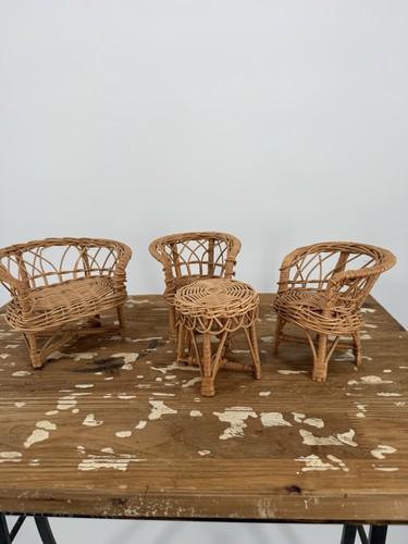 Vintage wicker dollhouse - vintage,